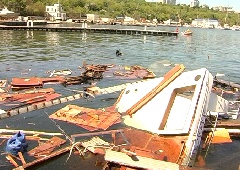 В Одесі вибухнула яхта - фото