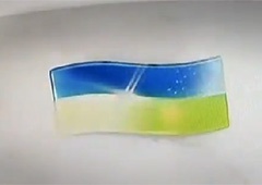 В Росії український прапор змивають в унітаз - фото