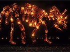 У Нью-Йорку встановили гігантські скульптури з гарбузів, що світяться