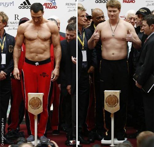Володимир Кличко на 7 кілограм важче за Повєткіна - фото