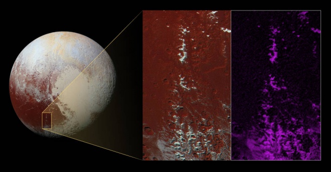 Засніжені піки Плутона - фото