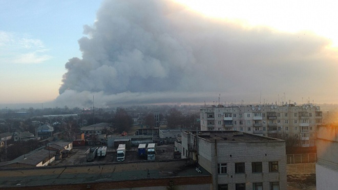 На Харківщині стався вибух на складі боєприпасів, евакуйовують населення - фото