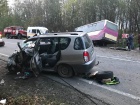 На Львівщині сталося лобове зіткнення автобуса з легковиком, 7 травмованих