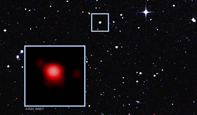 Астрономи виявили ненажерливу чорну діру - фото