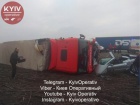Під Борисполем сталася жахлива аварія за участі вантажівки та легковика