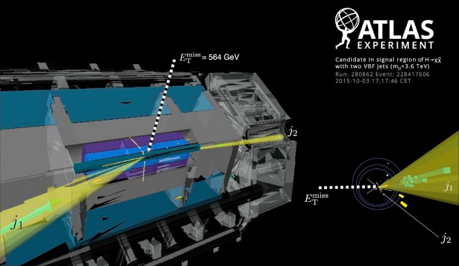 ATLAS зондує темну матерію за допомогою бозона Хіггса - фото