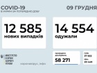 12,5 тис нових випадків COVID-19 зафіксовано за минулу добу