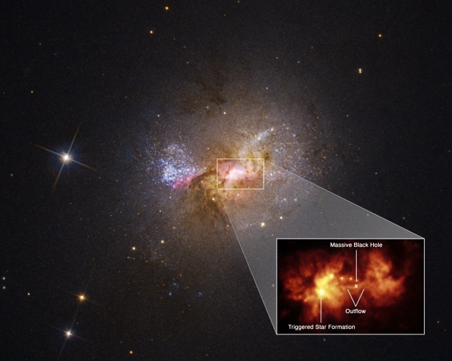 В карликовій галактиці знайдено чорну діру, що розпалила зореутворення - фото