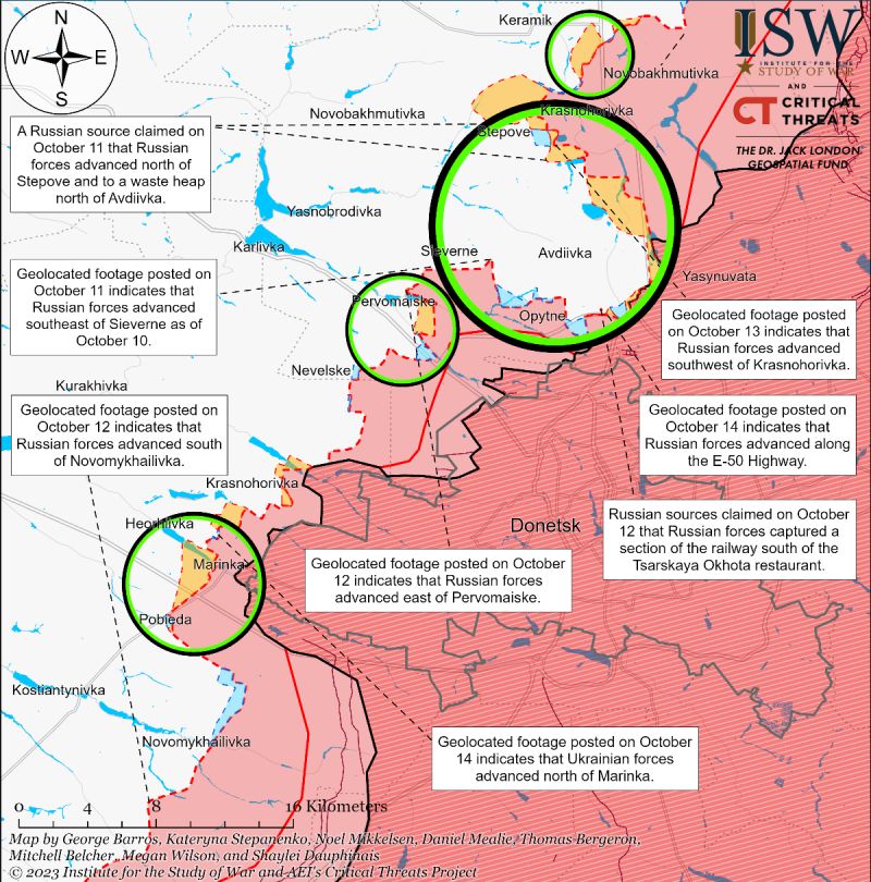 ISW: росія знову може активізувати спроби оточення Авдіївки - фото