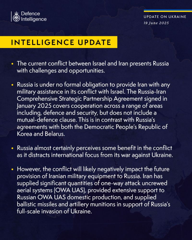 Британська розвідка: конфлікт між Ізраїлем та Іраном ставить перед росією виклики та можливості - фото