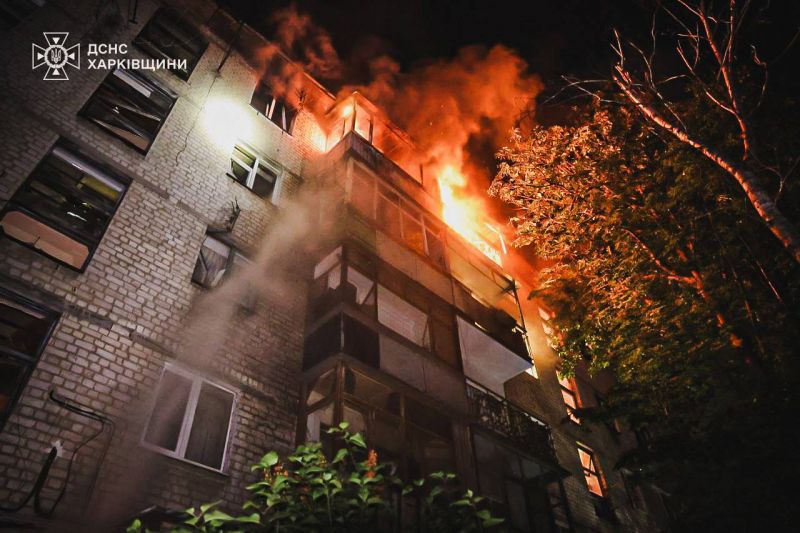 Внаслідок атаки Харкова «шахедами» є загиблі та багато постраждалих - фото