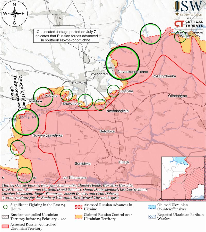 ISW: схоже, окупанти переорієнтовують свої наступальні операції з Костянтинівки на Покровськ - фото
