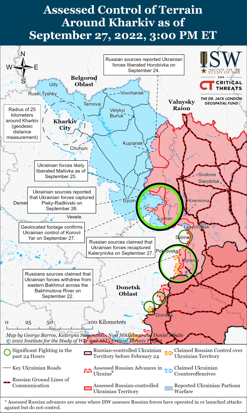 Харьковщина - Луганщина, карта боевых действий