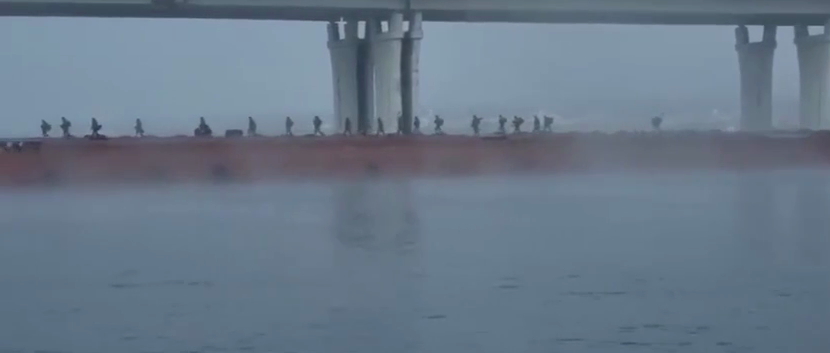 отход российских войск под Антоновским мостом