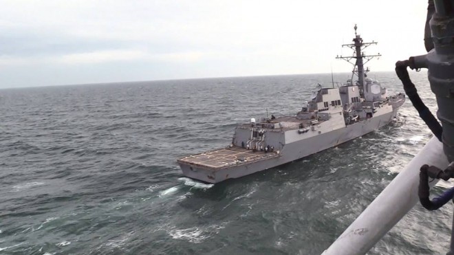 У Чорному морі есмінець ВМС США Джеймс Уільямс на спільних з ВМС ЗСУ тренуваннях на фото 1