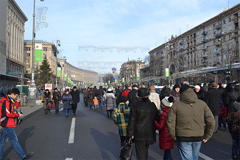 люди на Евромайдане 7 января, фото 2