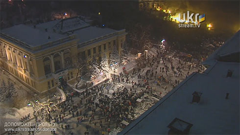 вул Грушевського 22 січня ввечері - фото