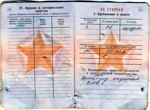 военный билет россиянина, воевавшего в ЛНР, фото 2