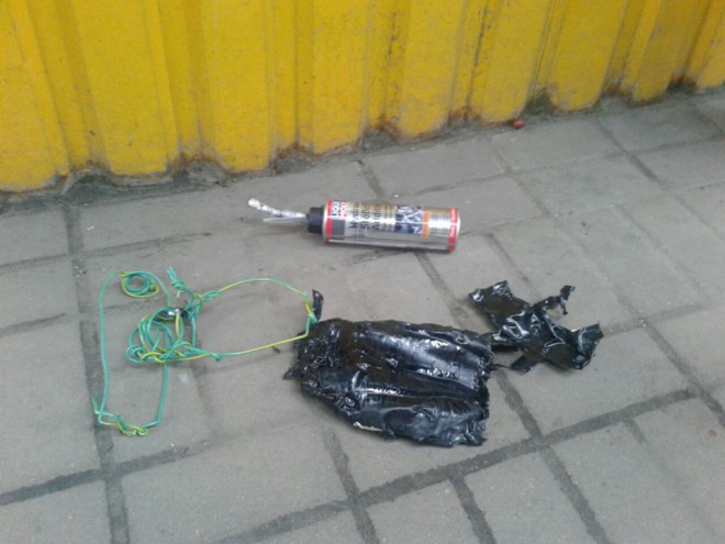 взрывчатка у метро Лесная на фото 1