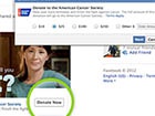 В Facebook появилась кнопка для пожертвований