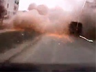 Обстрел Мариуполя на видео, снятое видеорегистратором