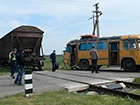 Задержан водитель автобуса, который на Херсонщине врезался в грузовой вагон локомотива