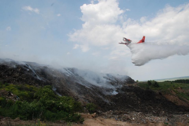 ГСЧС: пожар на Грибовецькой свалке локализован - фото