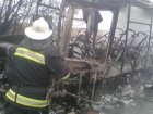 На Харьковщине полностью выгорел пассажирский автобус (фото)