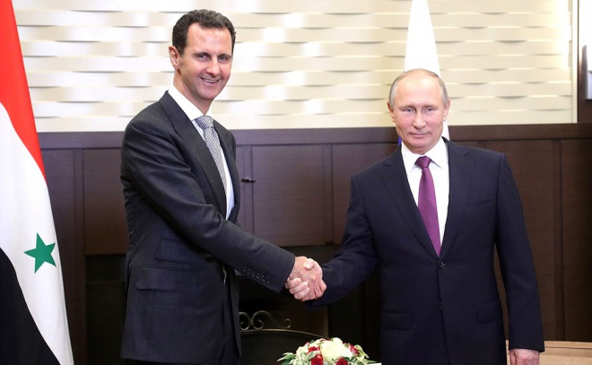 Путина посетил Асад из Сирии - фото
