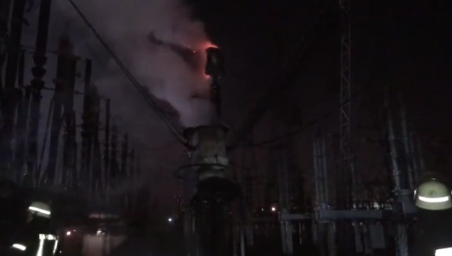 На Приднепровской ТЭС произошел пожар - фото