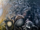 Сложные облачные узоры северного полушария Юпитера