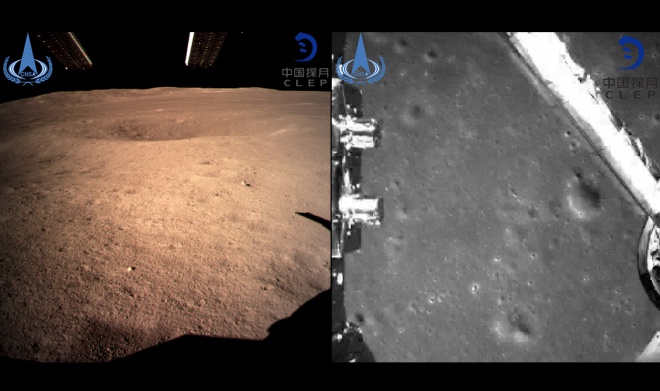Впервые на обратной стороне Луны приземлился зонд, китайский - фото