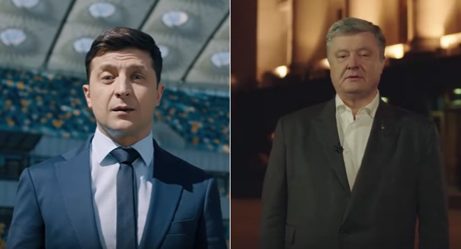 Зеленский с Порошенко договорились о дебатах на стадионе Олимпийский - фото