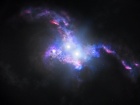 Хаббл сфотографировал двойные квазары в сливающихся галактиках