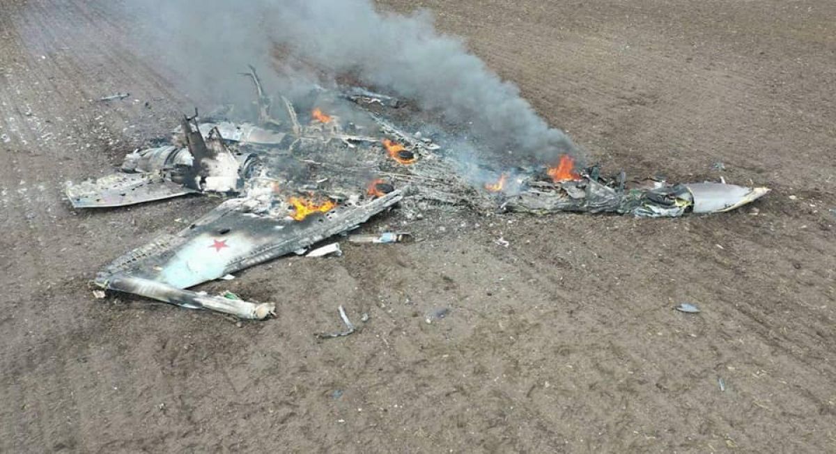 Фото сбитого на Харьковщине Су-35 - фото