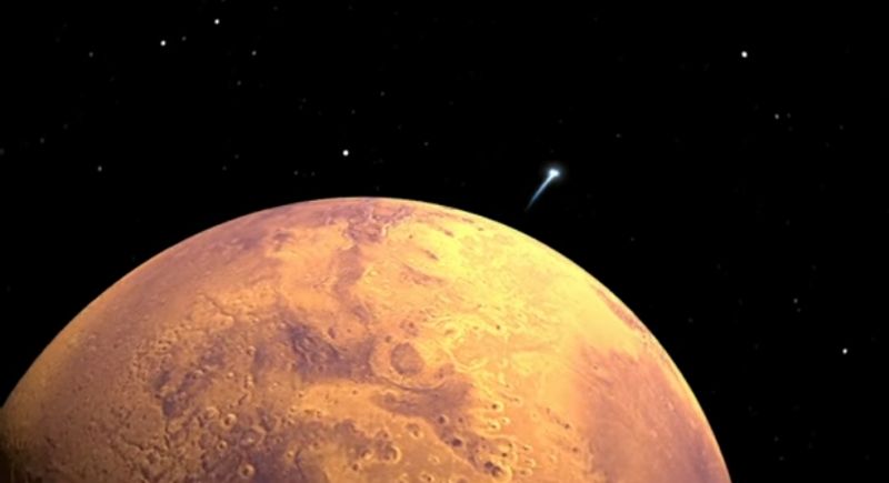 NASA впервые зафиксировало атмосферное распыление на Марсе - фото