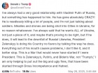 Трамп о путине: "Он полностью сошел с ума!"