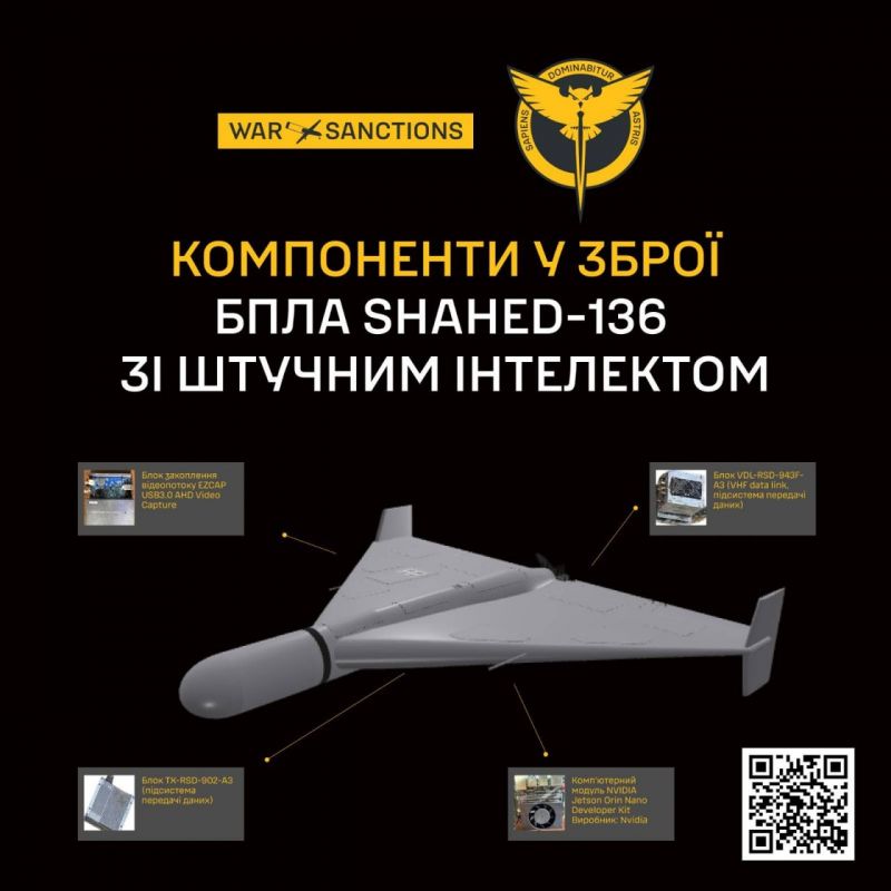 В ГУР МОУ рассказали о начинки модернизированного Shahed-136 - фото