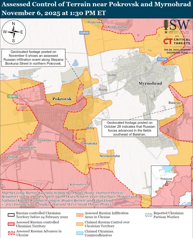 ISW: оккупанты скапливаются на Покровском направлении с целью закрепления там - фото