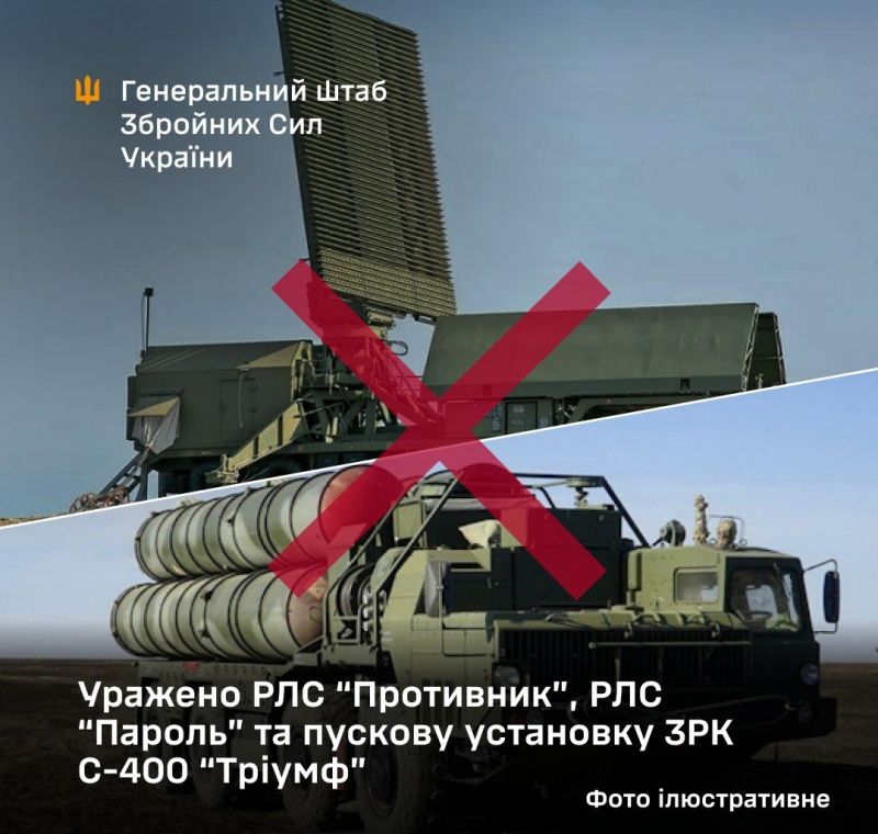 Поражено несколько РЛС, пусковая установка ЗРК С-400, склады БПЛА и другие цели - фото