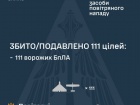 Ночью сбито/подавлено 111 из 122 вражеских БПЛА