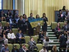 За розгорнутий прапор частину української делегації "попросили" із засідання ГА ООН
