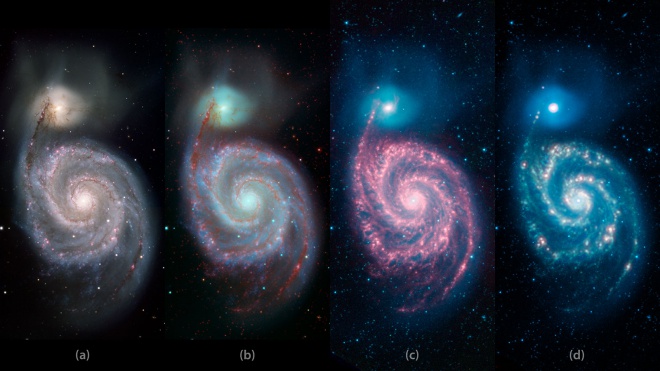 В НАСА показали як змінюється зовнішній вигляд галактики на різних довжинах хвиль світла - фото