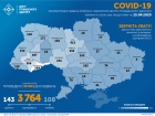 392 нових випадків захворювання COVID-19 в Україні за добу