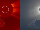 Недавно відкрита комета показала себе під час повного сонячного затемнення