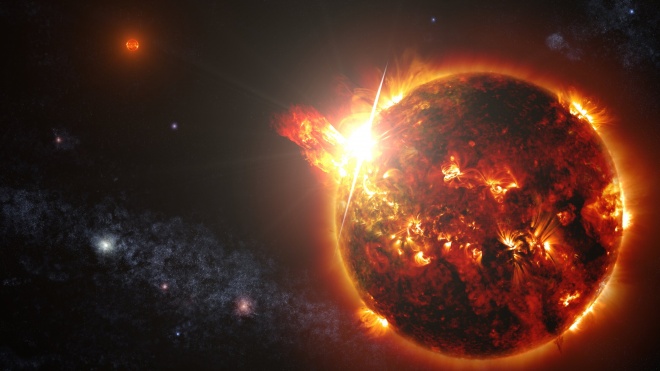 Сильні зоряні спалахи можуть не перешкоджати життю на екзопланетах, а можуть полегшити його виявлення - фото