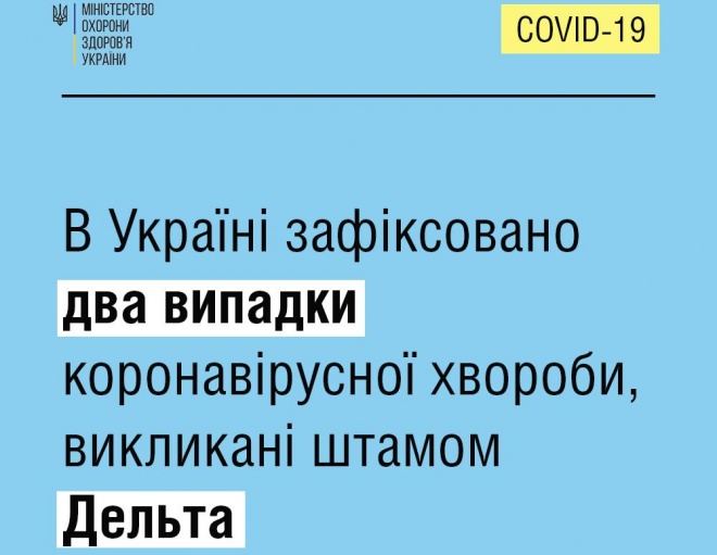 В Україні зареєстровано два випадки COVID-19, викликані штамом Дельта - фото
