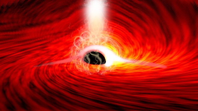 Вперше виявлено світло з-за чорної діри - фото