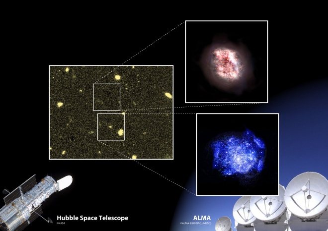 Розкриття галактик з космічного світанку, прихованих за пилом - фото