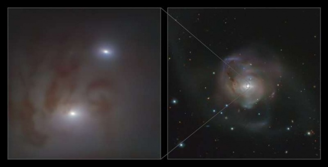 Виявлено найближчу до нас пару надмасивних чорних дір - фото